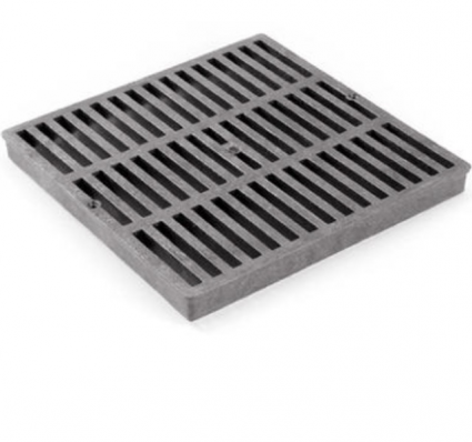 Black Square Catch Basin Grate 9"