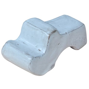 POT FEET, SET/3  WHITE CERAMIC