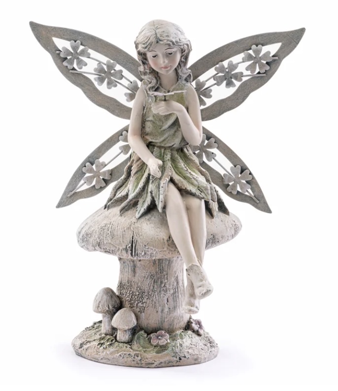 Fairy on Mushroom With Butterfly