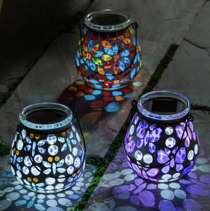 Garden Icons and Florals Mosaic Solar Lantern (sold seperately)