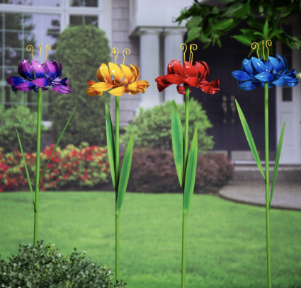 Metal Garden Stake Spinning Flowers (sold seperately)