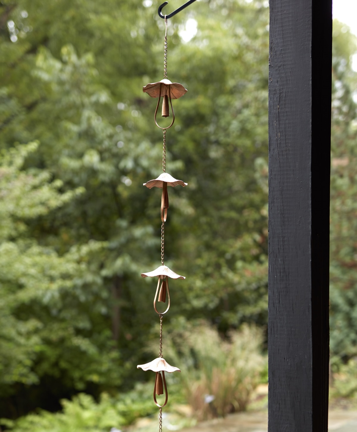 Mushroom Rain Metal Rain Chain 62"L