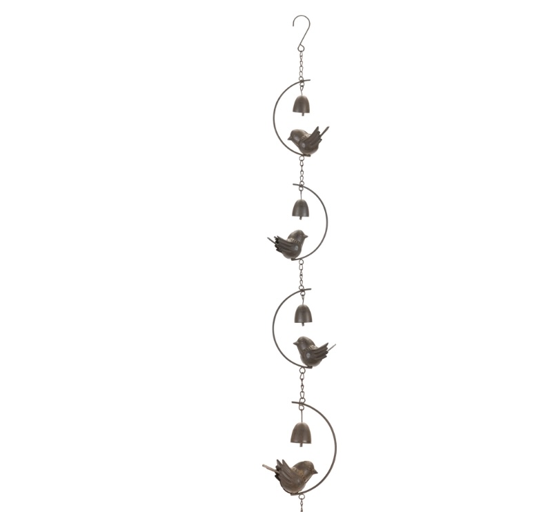 Bird & Bell Iron Rain Chain 70"L