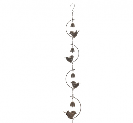 Bird & Bell Iron Rain Chain 70"L