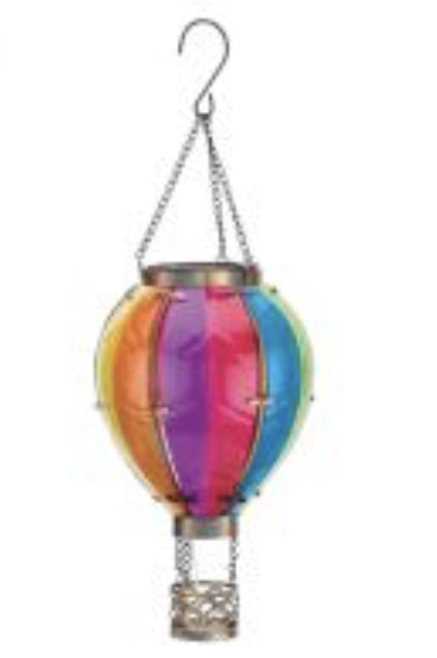 Small Rainbow Hot Air Balloon Solar Lantern 