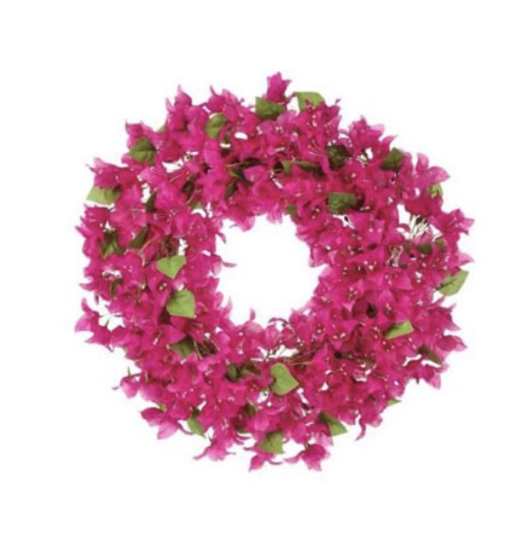 Fuchsia Bougainvillea Wreath 22"