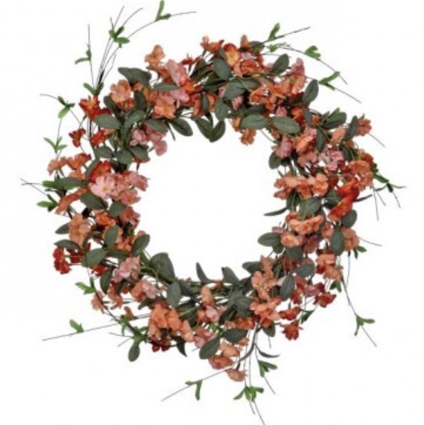 Orange Blossoms Wreath 24"