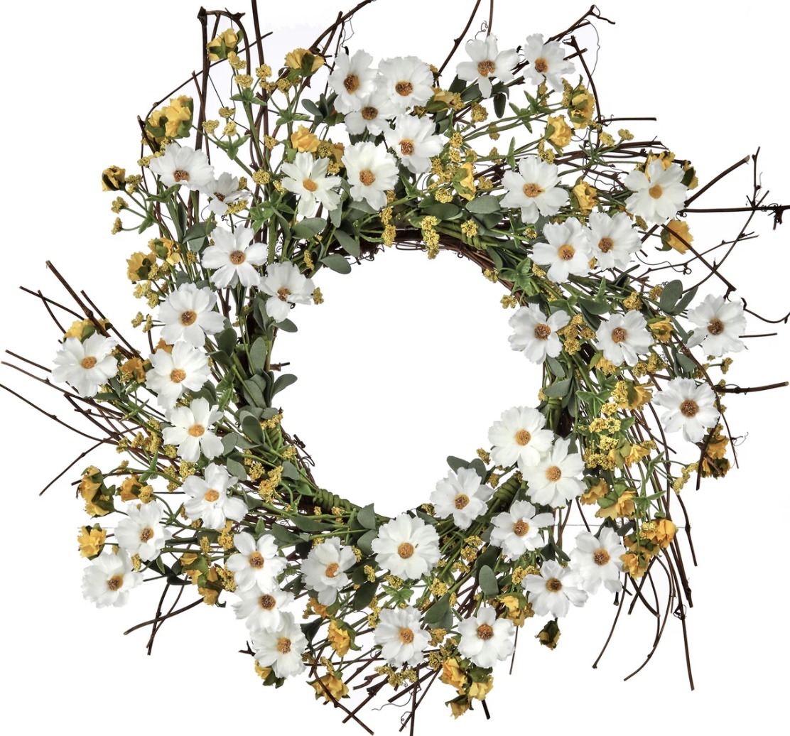 Daisy & Berry Wreath 22"