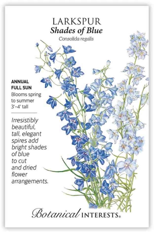 Shades of Blue Larkspur Seeds