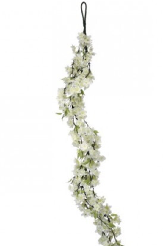 White Cherry Blossom Garland 60"