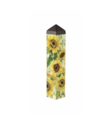 ART POLE,20"GATHERING SUNFLOWERS