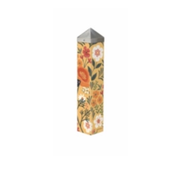 ART POLE,20" MEADOW FLORA ORANGE