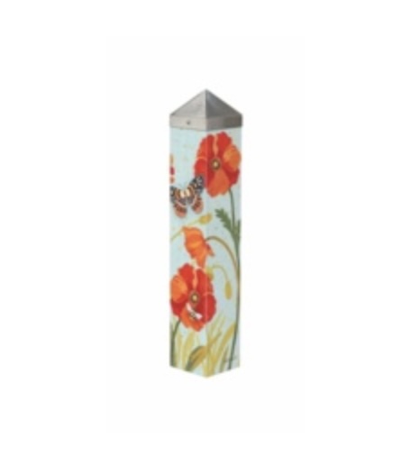 ART POLE, 20" POPPY BUTTERFLY