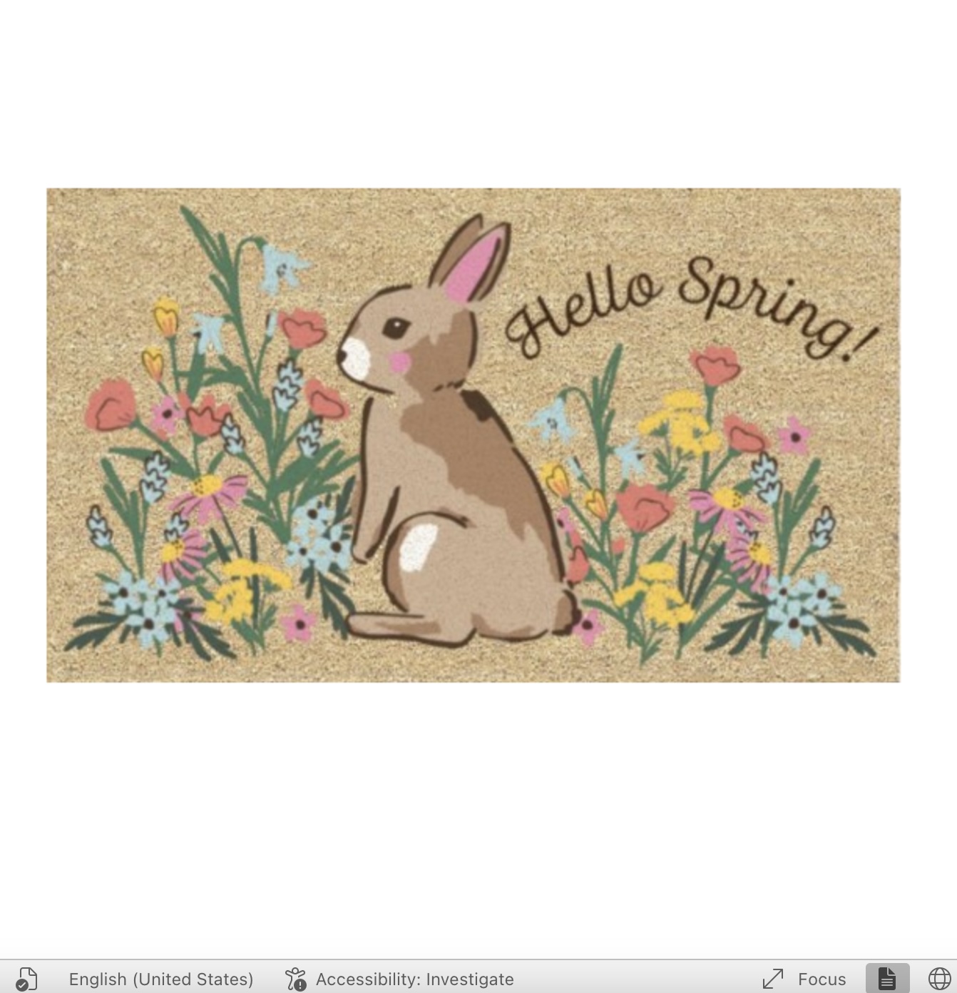 EASTER DOORMAT