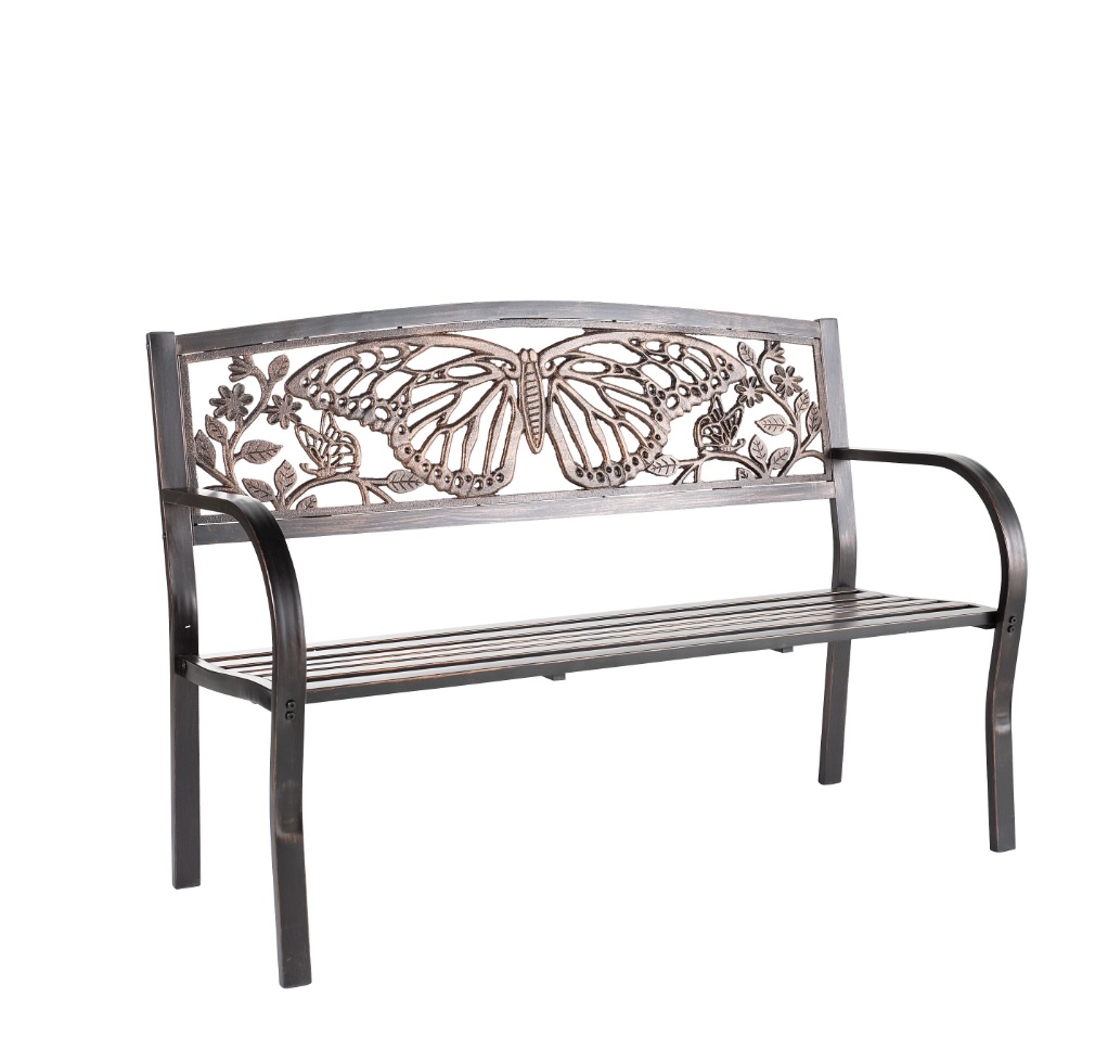 Metal Butterfly Bench