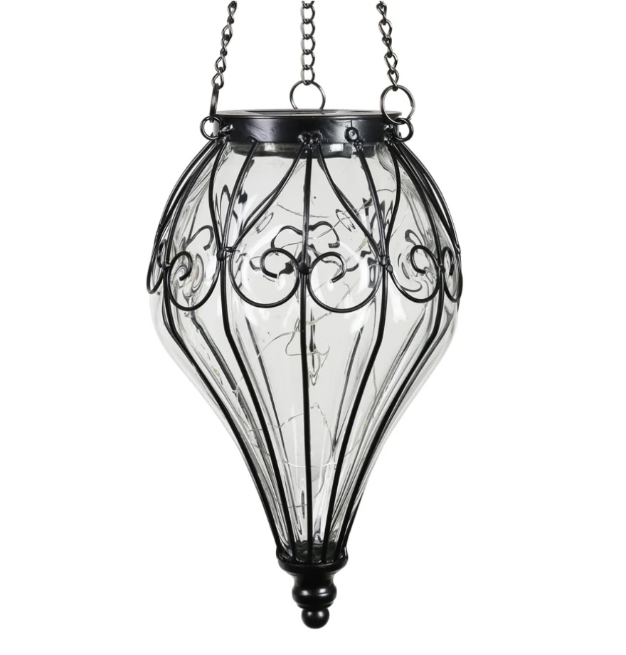 Clear Teardrop Hanging Lantern