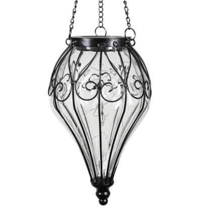 Clear Teardrop Hanging Lantern