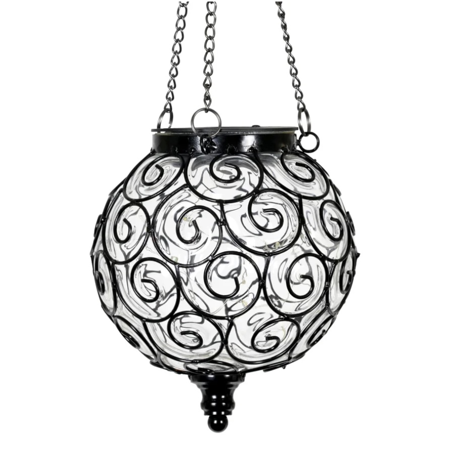 Clear Solar Orb Hanging Lantern