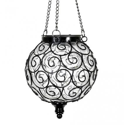 Clear Solar Orb Hanging Lantern