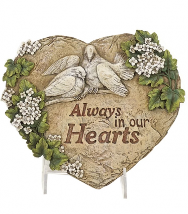 'Always in Our Hearts' Heart Shape Stone