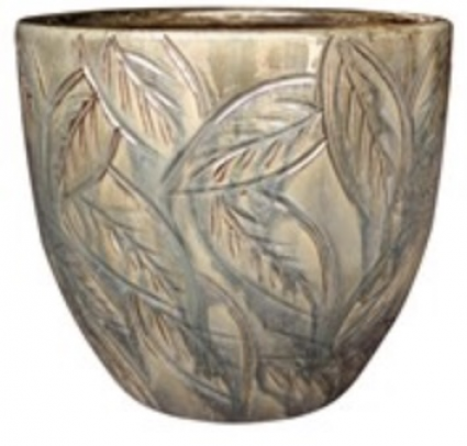 Brown & Cream Faling Leaf Planter 20"