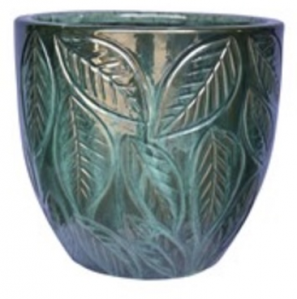 Green Falling Leaf Planter 20"