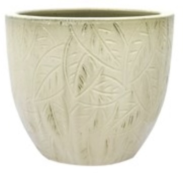 Light Cream Falling Leaf Planter 20"