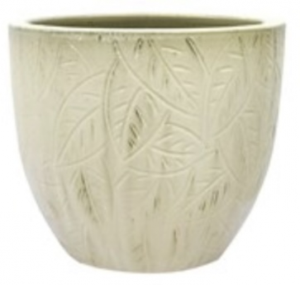 Light Cream Falling Leaf Planter 20"