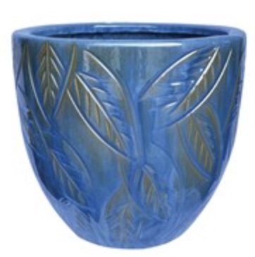 Ultramarine Falling Leaf Planter 16"