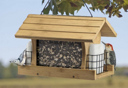 Deluxe Bamboo Feeder with Suet Cages