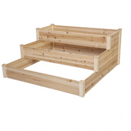 Cedar Stair 3 Tier Step Raised Bed