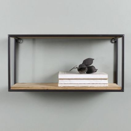 Metal & Wood Small Milo Shelf 