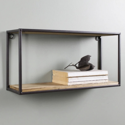 Metal & Wood Large Milo Shelf 