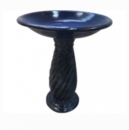 Blue Miami Birdbath