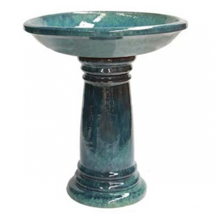 Green Classic Birdbath