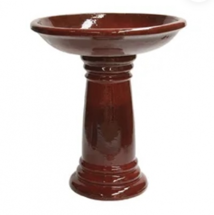 Tropical Red Classic Birdbath 