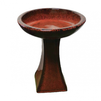 Tropical Red Birdbath