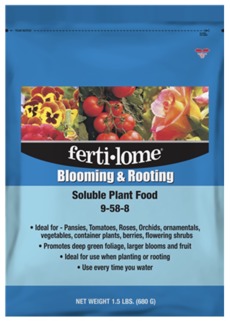 Fertilome Blooming & Rooting Soluble Plant Food 9-58-8 (1.5 lbs)