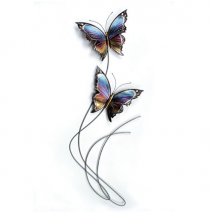 Copper Butterflies in Flight Wall Art