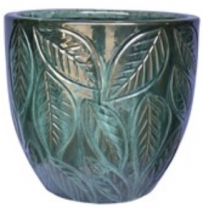 Green Falling Leaf Planter 13"