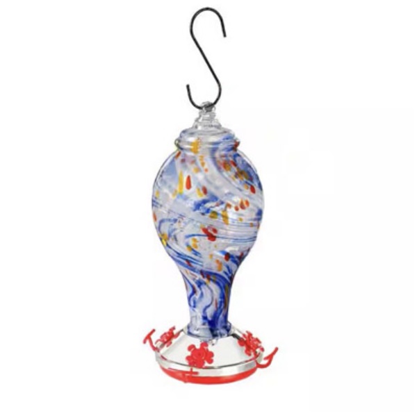 Blue Swirl Hummingbird Feeder