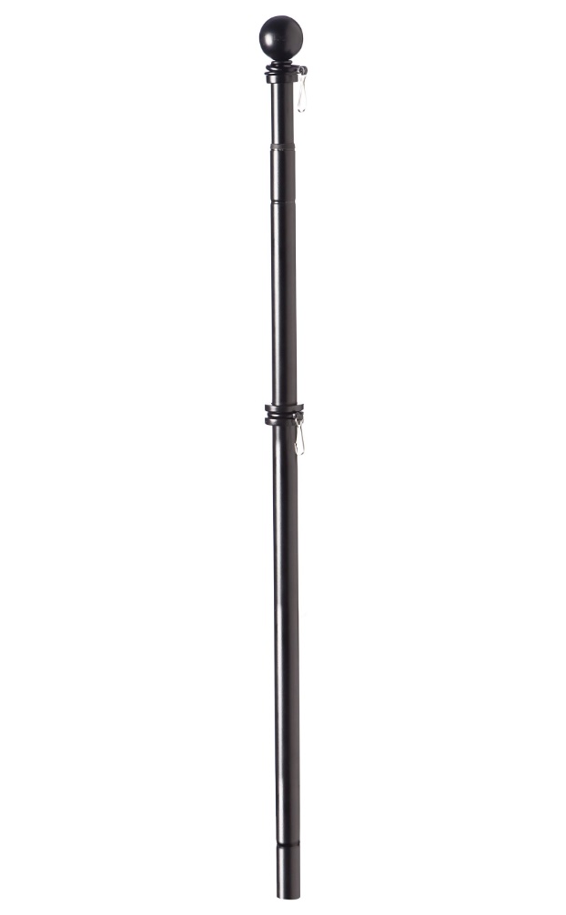 Extendable Metal House Flag Pole, Black