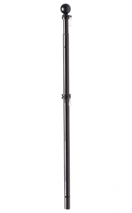 Extendable Metal House Flag Pole, Black