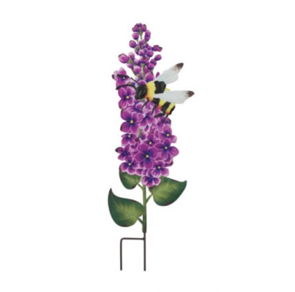 Flower with a Bee Stake 24"H