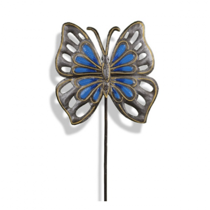 Cerulean Painted Butterfly Stake 20"