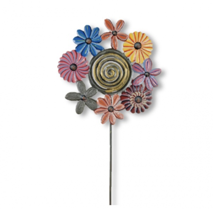 Painted Ring of Flower Stake 20"