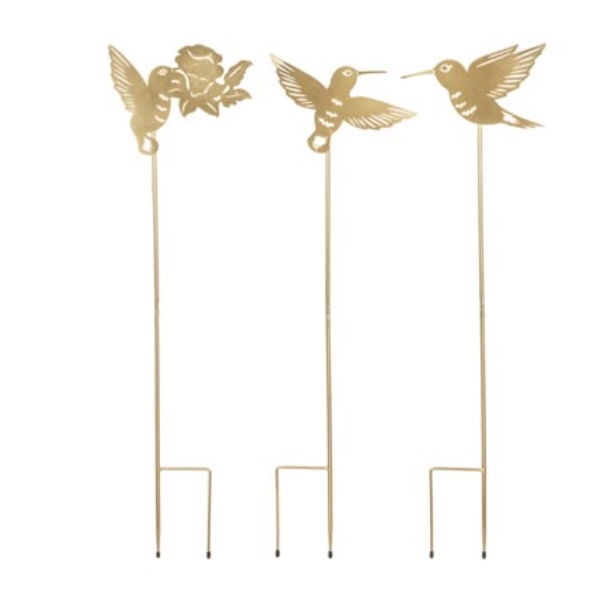 Gold Hummingbird Stakes 36"H (sold seperately)