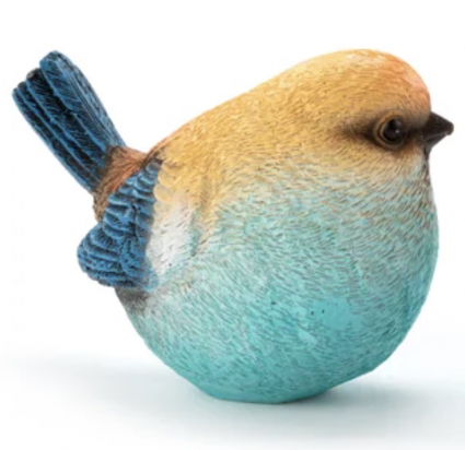 Blue & Orange Bird Facing Left