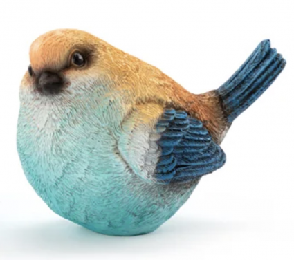 Blue & Orange Bird Facing Right