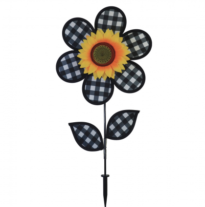 Gingham Sunflower Spinner 12"